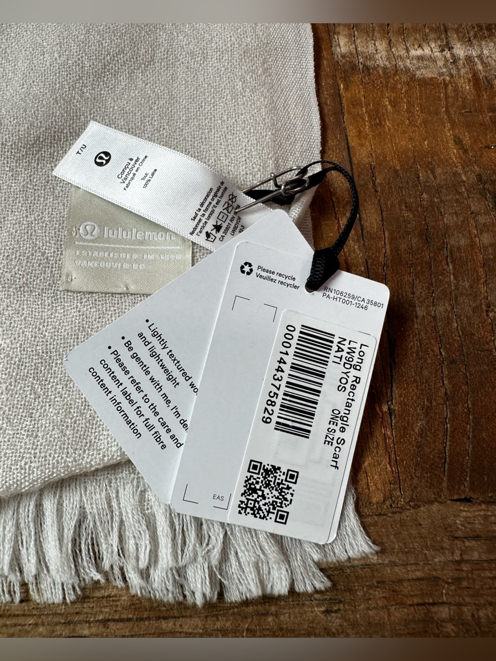 lululemon athletica Cream Lightweight Scarf - Picture 2 of 10